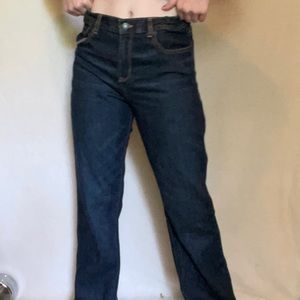 dark straight leg jeans